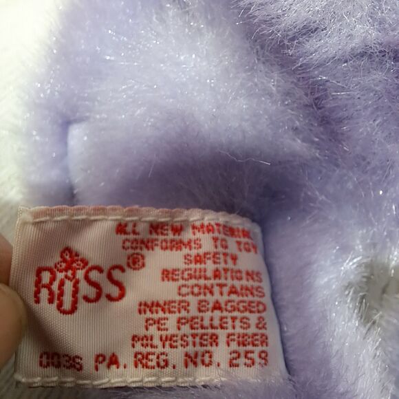 Russ Berrie Aphrodite Purple Teddy Bear Plush Love Paw Stuffed Animal Toy Gift - Picture 5 of 12